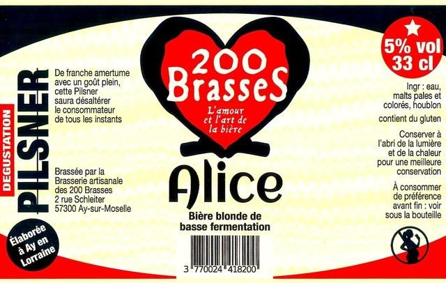 Alice, Brasserie Des 200 Brasses