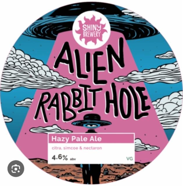 Alien Rabbit hole 4.6%, Shiny Brewery, United Kingdom