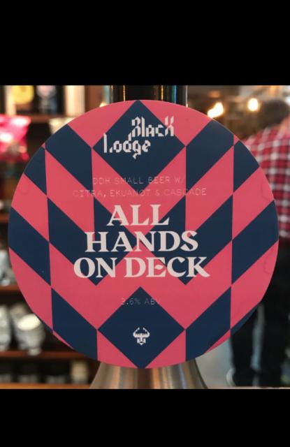 All Hands On Deck 3.6%, Black Lodge Brewing, England