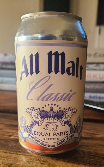 All Malt Classic 4.8%, Equal Parts Brewing, United States