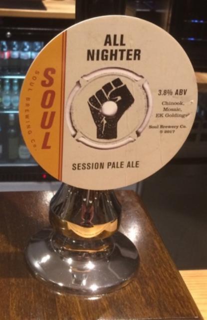 All Nighter 3.8%, Soul Brewing Co., England