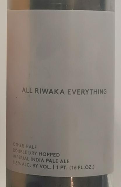 DDH All Riwaka Everything 8.5%, Other Half Brewing, United States