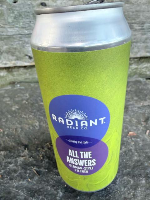 All The Answers 4.7%, Radiant Beer Co, United States