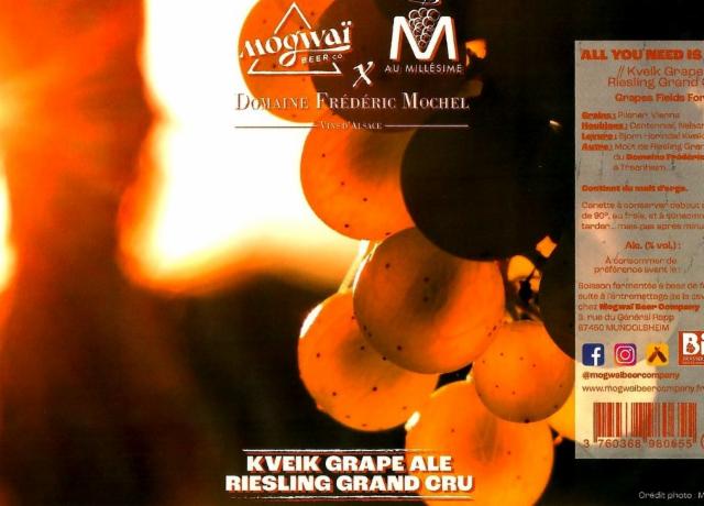 All You Need Is Grapes 2023 (Riesling Grand Cru) 7.8%, Mogwaï Beer Company, France