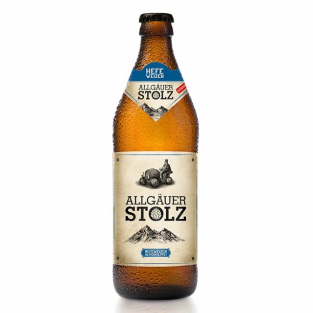 allgäuer stolz alkoholfreies hefeweizen, Familienbrauerei Stolz