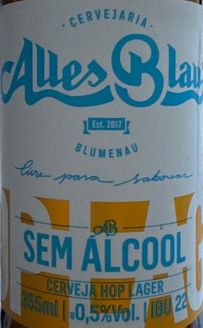 Alpes Blau Sem Álcool, Cervejaria Blumenau