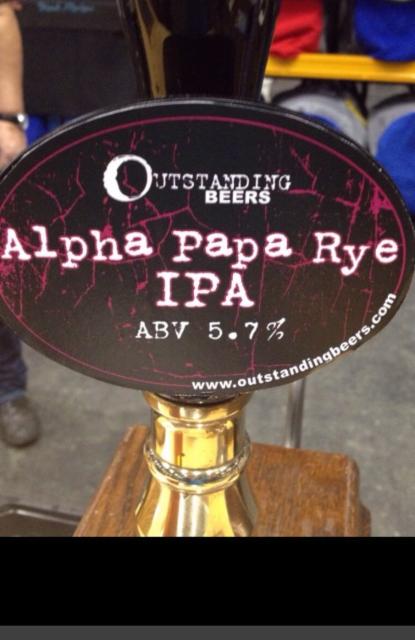 Alpha Papa Rye 5.7%, The Outstanding Brewing Co., England