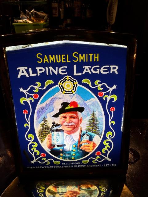 Alpine Lager 3.4%, Samuel Smith Old Brewery, England