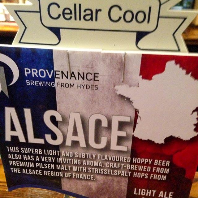 Alsace 4.7%, Hydes Salford, England