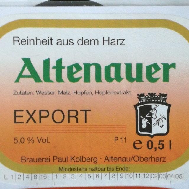 Altenauer Export 5.0%, Altenauer Brauerei, Germany