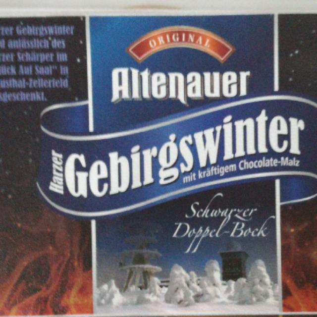 Gebirgswinter Schwarzer Doppelbock 7.9%, Altenauer Brauerei, Germany