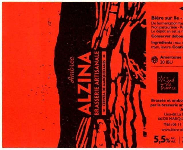 Alzina Ambrée, Brasserie Artisanale L'Alzina (Alzina)