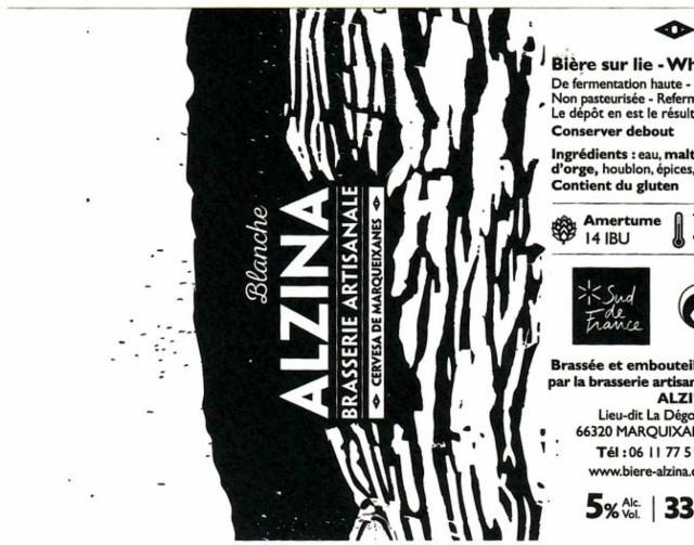 Alzina Blanche, Brasserie Artisanale L'Alzina (Alzina)
