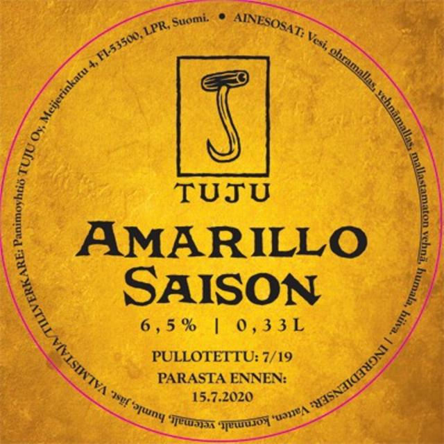 Amarillo Saison 6.5%, Panimoyhtiö Tuju, Finland