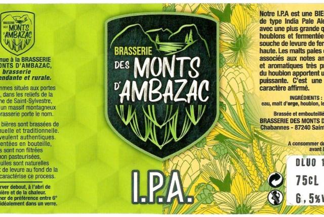 Ambazac IPA, Brasserie Des Monts D'Ambazac [Closed]