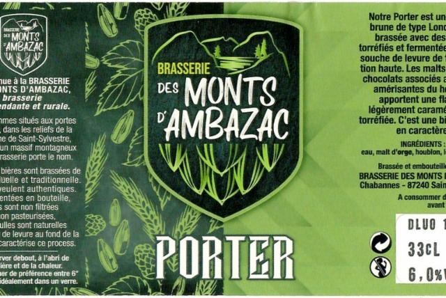 Ambazac Porter, Brasserie Des Monts D'Ambazac [Closed]
