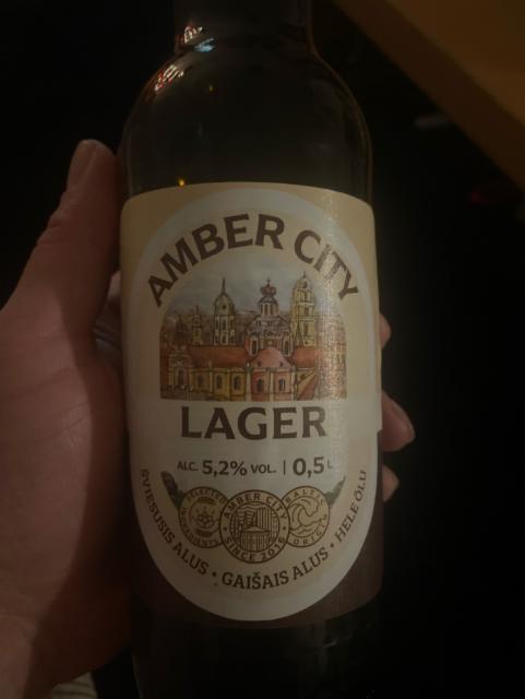 Amber City lager 5.2%, Švyturys-Utenos Alus, Lithuania