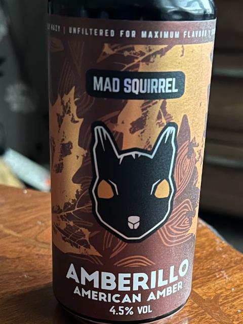 Amberillo 4.5%, Mad Squirrel Brewing, England