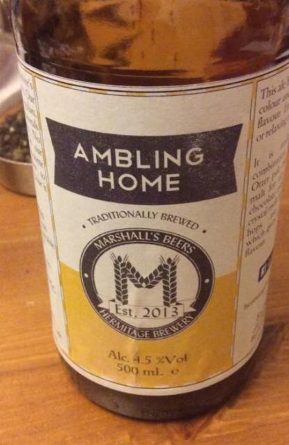 Ambling Home 4.5%, Hermitage Brewery, England