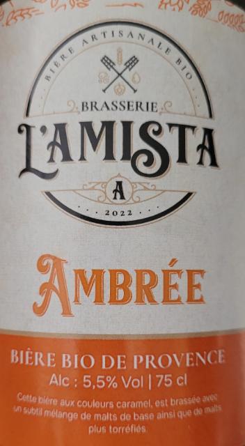 AMBREE 5.5%, Brasserie L'Amista, France