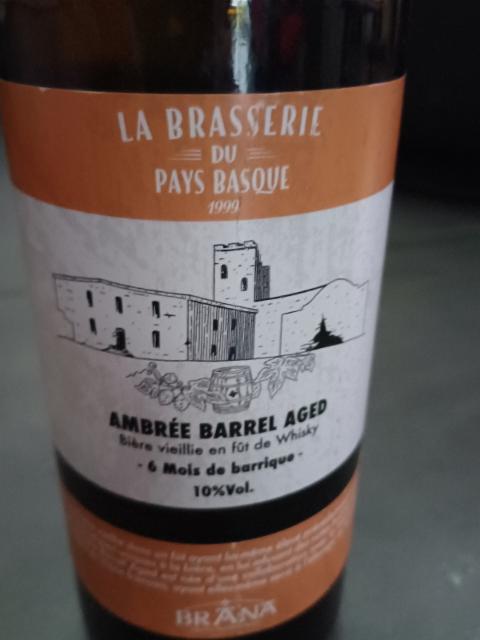 Ambrée Barrel Aged 6 Mois De Barrique 10.0%, La Brasserie Du Pays Basque, France