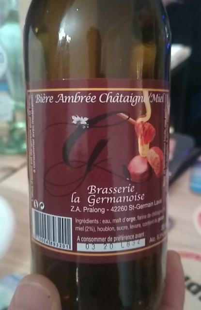 La Germanoise Ambrée Châtaignes / Miel 5.5%, Brasserie La Germanoise, France