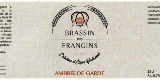 Ambrée De Garde 6.5%, Brassin Des Frangins, France