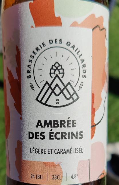 ambree des ecrins 4.8%, La Brasserie Gaillarde, France