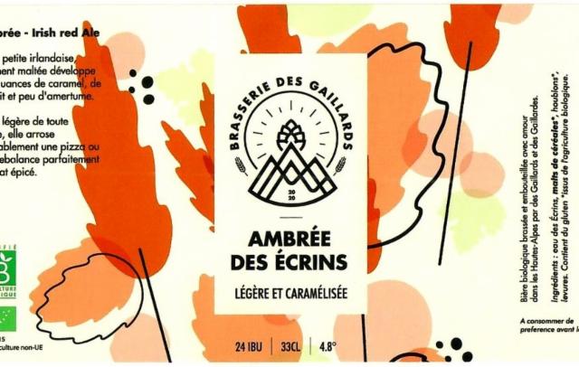 Ambrée Des Écrins 4.8%, Brasserie Des Gaillards, France