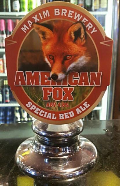 American Fox 4.8%, Maxim Brewery, England