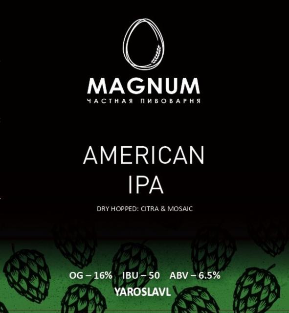 Magnum Brew American IPA 6.5%, Magnum Brew, Russia