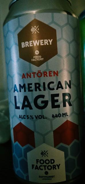 American Lager, Food Factory Brewery by K-Citymarket Länsikeskus