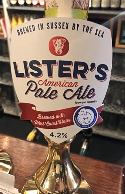 Lister's American Pale Ale 4.2%, Lister's Brewery, England