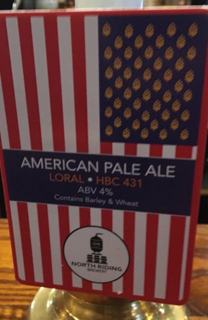 American Pale Ale - Loral HBC 431 4.0%, North Riding Brewery, England