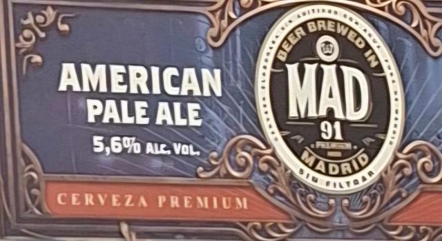 Mad91 American Pale Ale 5.6%, Mad91, Spain