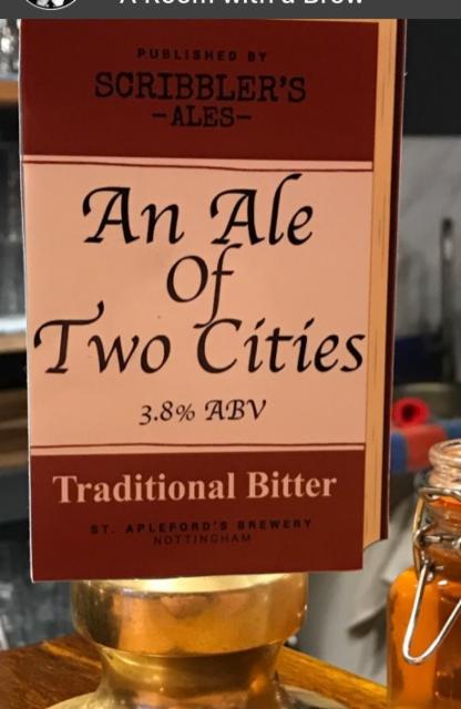 An Ale Of Two Cities 3.8%, Scribblers Ales, England