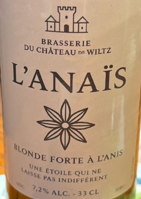 Anais 7.2%, Microbrasserie du Chateau de Wiltz, Luxembourg
