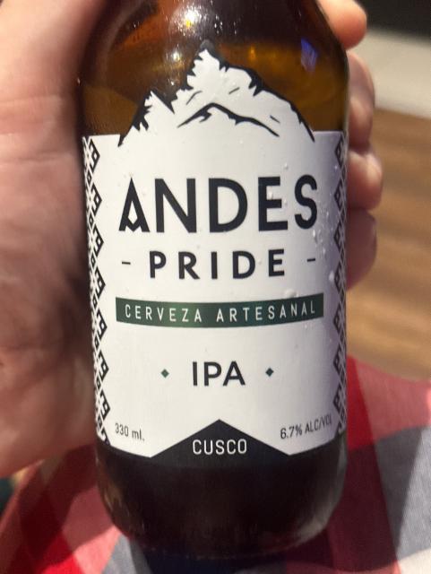 Andes pride IPA, Andes