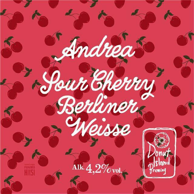 Andrea Sour Cherry Berliner Weisse 4.2%, Donut Island Brewing, Finland