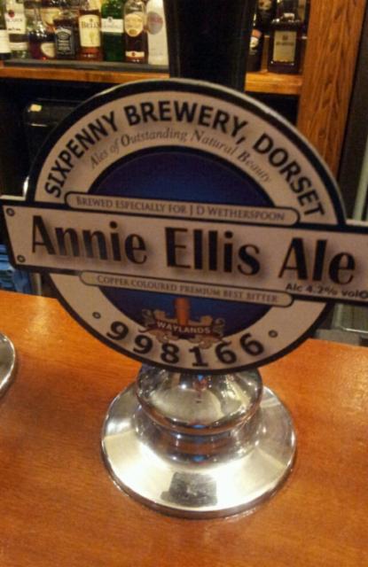 Annie Ellis Ale 4.2%, Sixpenny Brewery, England
