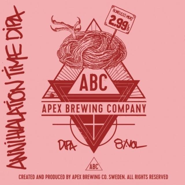 Annihilation Time DIPA 8.0%, Apex Brewing Company, Sweden