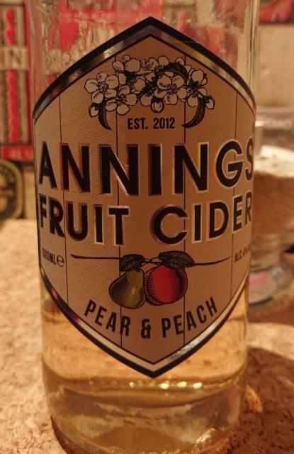 Annings Fruit Cider Pear & Peach 4.0%, Beers of Europe, England