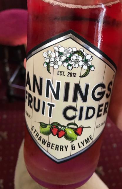 Annings Fruit Cider Strawberry & Lime 4.0%, Beers of Europe, England