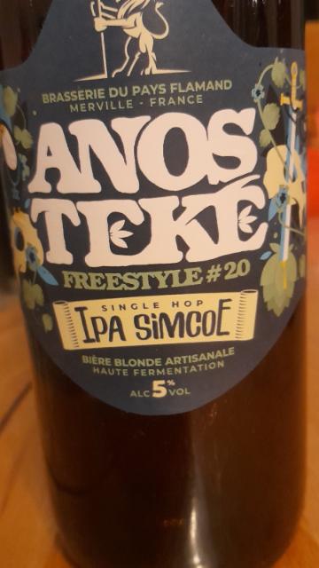 Anosteké Freestyle #20 IPA Simcoe 5.0%, Brasserie Du Pays Flamand, France