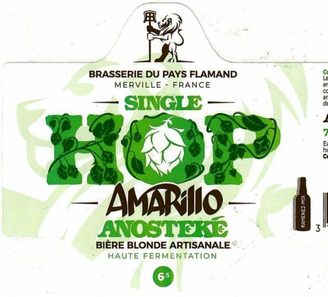 Anosteké Single Hop Amarillo 6.5%, Brasserie Du Pays Flamand, France