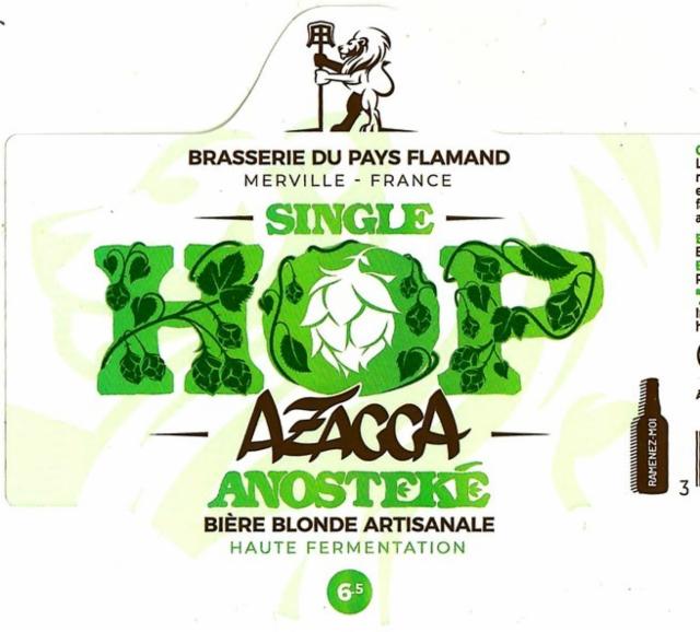 Anosteké Single Hop Azacca 6.5%, Brasserie Du Pays Flamand, France