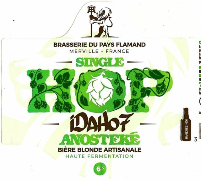 Anosteké Single Hop Idaho 7 6.5%, Brasserie Du Pays Flamand, France