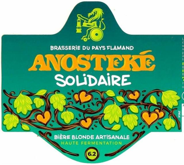 Anosteké Solidaire 6.2%, Brasserie Du Pays Flamand, France