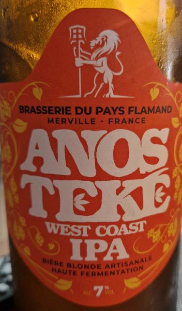Anosteké West Coast IPA 7.0%, Brasserie Du Pays Flamand, France
