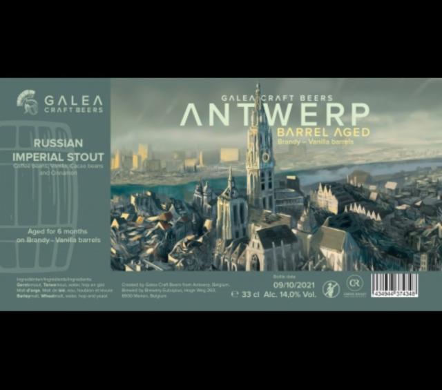 Antwerp Barrel Aged Brandy Vanilla Barrels 14.0%, Galea Craft Beers, Belgium